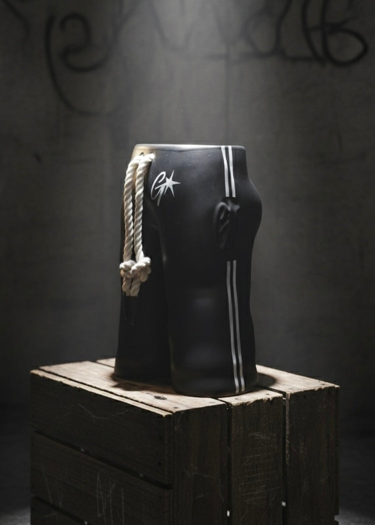 DOUBLE LINE / 002 – Black Stripe Jogger Ceramic