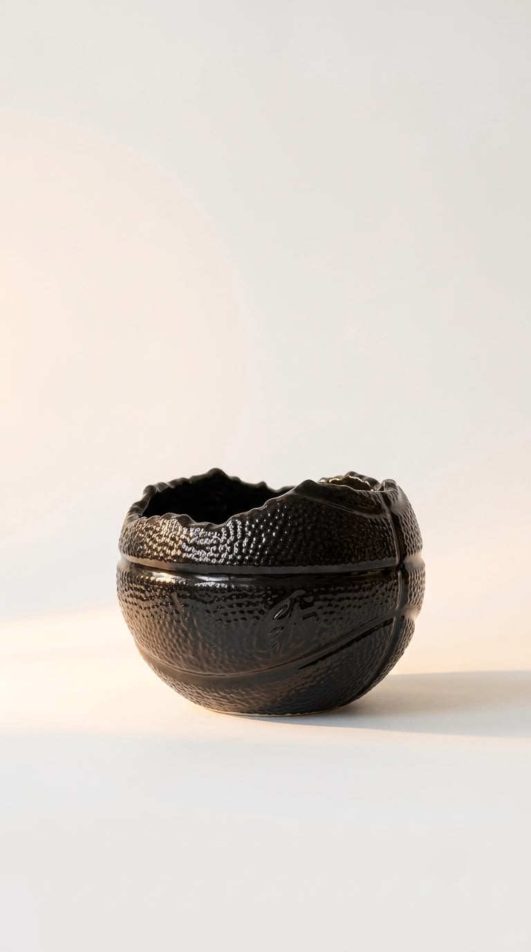 OFF COURT — Basketball Planter Black
